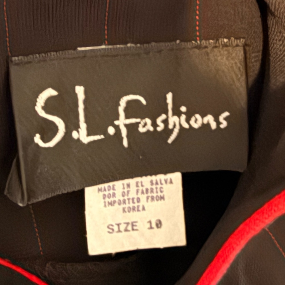 S.L. Fashions NWT Black Maxi Dress with Red Strips & Buttons Zip Back size 10 - Picture 14 of 14
